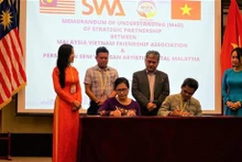 L'Association d'Amitié Malaisie - Vietnam a signé un protocole d'accord avec le Département du Patrimoine artistique numérique de Malaisie. Photo : VNA.