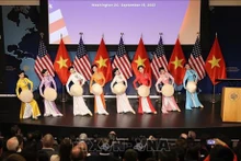 Cérémonie en l'honneur de la Fête nationale du Vietnam et de l'établissement du partenariat stratégique intégral Vietnam-États-Unis. Photo : VNA.