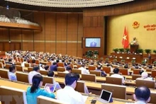 Panorama d'une séance dans le cadre de la 4e session de l'Assemblée nationale. Photo: VNA