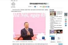L'agence de presse chinoise Xinhua rapporte que le Secrétaire général et Président Tô Lâm s'est exprimé lors d'une conférence de presse après la réunion du Comité central du PCV. Photo : VNA.