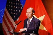 L'ambassadeur Nguyen Quoc Dung a pris la parole lors de la célébration du premier anniversaire du partenariat stratégique intégram Vietnam-États-Unis à New York en septembre dernier. Photo : VNA.