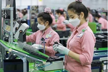 La production de téléphones dans l'usine Samsung Vietnam. Photo : conthuong.vn