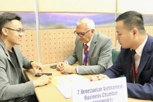Des entreprises vietnamiennes et celles des pays d'Amérique latine recherchent des opportunités de coopération dans le cadre du programme B2B dans le cadre du Vietnam International Sourcing. Photo: VNA