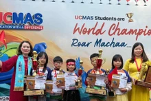 Les enfants vietnamiens primés. Photo : UCMAS Vietnam.