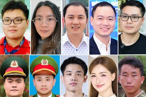 Dix jeunes Vietnamiens exemplaires de 2025. Photo : vietnamnet.vn