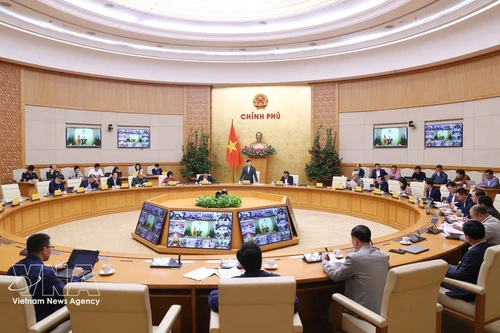 Lors de la réunion. Photo : VNA.