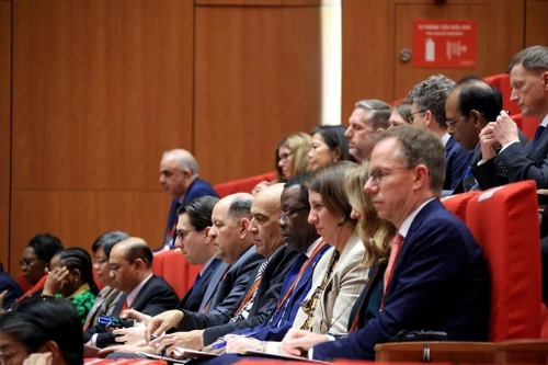 Délégués internationaux lors du XIVe Congrès national du Parti communiste du Vietnam.