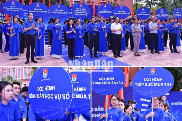 Présentation des équipes de bénévoles à l’échelle municipale. Photo : nhandan.vn 4-15.jpg
