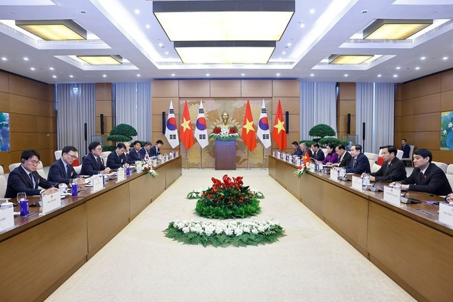 Panorama de l&apos;entretien. Photo: VNA