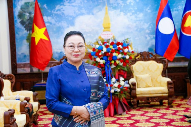 L'ambassadrice du Laos au Vietnam, Khamphao Ernthavanh. Photo: Ambassade du Laos au Vietnam