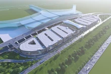 Vue en perspective du projet de parking de l’aéroport de Long Thành, dans la province de Dông Nai (Sud). Photo : Coteccons.