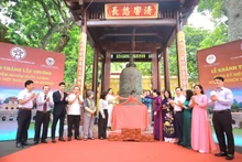 Inauguration du « Pavillon des Cloches » à la Cité impériale de Thang Long. Photo : hanoimoi.com.vn
