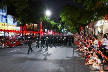 Lors de la première répétition général du défilé militaire. Photo : NDEL.