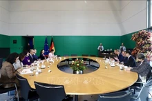 La délégation vietnamienne a eu des entretiens avec Bodo Ramelow, vice-président du Bundestag, Malte Kaufmann. Photo : VNA.