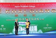 Le Collège japonais de compétences professionnelles (JPC) a officiellement inauguré sa première année universitaire, le 18 octobre, dans la ville de Can Tho. Photo : VNA.