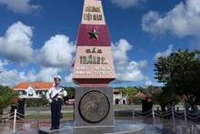 La borne de souveraineté de l’île de Truong Sa. Photo : NDEL.
