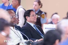 Le Premier ministre Pham Minh Chinh assiste à la cérémonie d'ouverture de la troisième Conférence des Nations Unies sur les océans (UNOC 3) à Nice, en France. Photo : VNA.