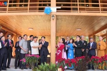 Cérémonie d’inauguration de la maison sur pilotis du Président Hô Chi Minh en Thaïlande. Photo : VOV.