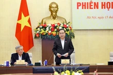 Le président de l’Assemblée nationale, Tran Thanh Man, préside la 4ᵉ réunion du Conseil électoral national. Photo : VNA.