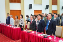 La cérémonie de salut au drapeau. Photo : NDEL.