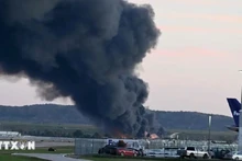 L'avion cargo UPS s'est écrasé et a pris feu à Louisville. Photo : Getty Images/VNA.