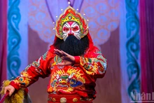 Né sur une terre de tradition d’arts martiaux, l’art du tuồng à Binh Dinh possède des caractéristiques uniques, distinctes du tuồng de la cour de Hue, du tuồng du Nord ou du hát bội de Hô Chi Minh-Ville. Photo : NDEL