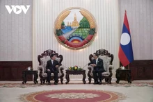 Entretien entre le vice-Premier ministre du Vietnam Ho Duc Phoc. Photo : VOV.