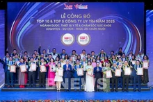 Lors de la cérémonie d'annonce de la liste des 500 plus grandes entreprises du Vietnam. Photo : VNA.