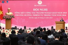 La conférence-bilan de 2025 du secteur diplomatique du Vietnam. Photo : VOV.