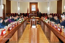 La présidente de l'Assemblée nationale, Nguyen Thi Kim Ngan, s'est entretenue avec le président de la Chambre marocaine, Habib El Malki, lors de sa visite officielle au Royaume du Maroc en 2019. Photo : VNA.