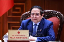 Le Premier ministre Pham Minh Chinh lors de la réunion. Photo : VNA