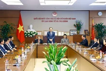 Le président de l’Assemblée nationale (AN) Trân Thanh Mân lors de la rencontre. Photo : VNA.