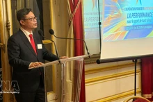 L’ambassadeur du Vietnam en France, Trinh Duc Hai, à l'événement. Photo : VNA.