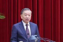 Le secrétaire général du Parti To Lam s'exprime lors du 12e plénum du Comité central du Parti communiste du Vietnam. Photo : VNA.