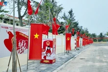 L’île de Bach Long Vi se pare de couleurs à l’approche des élections. Photo : VOV. 