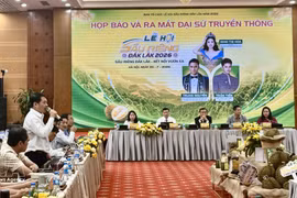 Conférence de presse sur le premier festival du durian de Dak Lak. Photo : VNA. 
