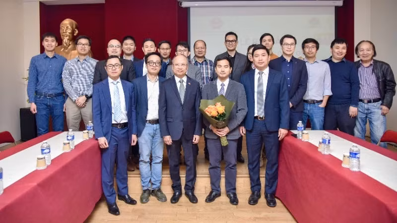Lancement du Réseau des experts vietnamiens de l’énergie nucléaire à l’étranger. Photo : NDEL.
