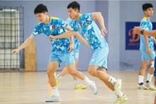 Des joueurs vietnamiens s'entraînent pour la Coupe d'Asie de futsal de l'AFC 2026. Photos : VFF.