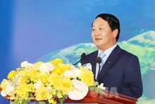 Hau A Lenh, membre du Comité central du Parti, secrétaire du Comité provincial du Parti et chef du Comité de pilotage électoral de la province. Photo : VNA.