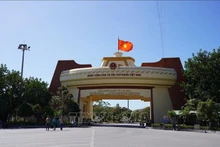 Le poste-frontière international de Lao Bao. Photo : VNA.
