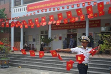[Photo] Les forces armées et la population de Truong Sa unies vers le XIVe Congrès national du PCV