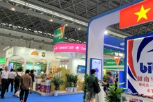 Stand du Vietnam dans un grand salon en Chine. Photo d'illustration.