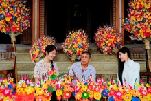 Au village des fleurs en papier de Thanh Tien à Hue. Photo : VGP.