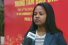 La journaliste Wennys Díaz Ballaga, envoyée spéciale du journal Granma du Parti communiste de Cuba. Photo : VNA.