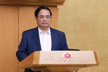 Le Premier ministre Pham Minh Chinh s'exprime à la réunion. Photo : VNA.