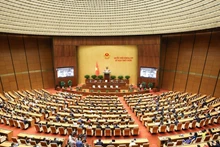 Vue d’ensemble de la séance de clôture de la 9e session de la XVe Assemblée nationale. Photo : VNA.