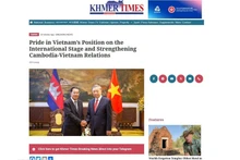 L'article publié dans le Khmer Times, le 28 août 2025. Photo : VNA.