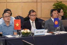 Les délégués vietnamiens participant à la 20e réunion du Groupe de travail de l’ASEAN sur la Convention CITES et l’application de la loi en matière de faune et de flore sauvages. Photo : NDEL.