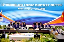 Le vice-Premier ministre et ministre des Affaires étrangères vietnamien Bui Thanh Son lors de la 13e réunion des ministres des Affaires étrangères de la coopération Mékong-République de Corée. Photo : VNA.