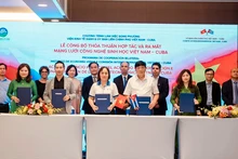 Cérémonie de lancement du réseau de biotechnologie Vietnam-Cuba. Photo : VnExpress.